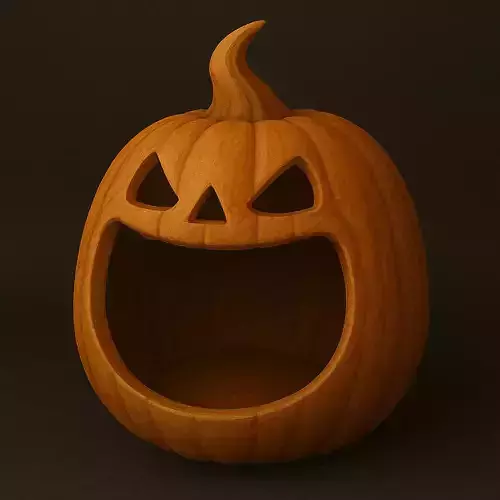 Pumpkin Candy Bowl 3D Model for Halloween 3D Printing