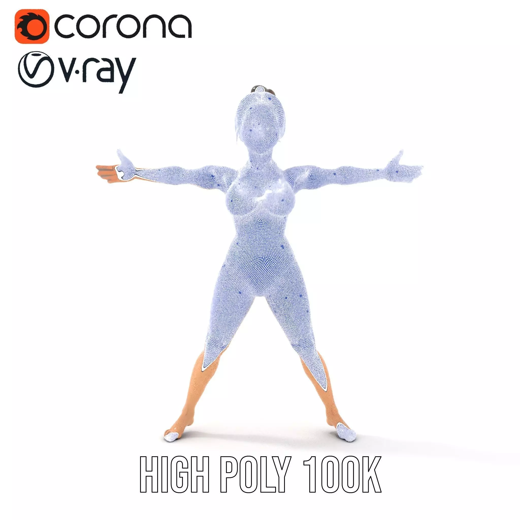 Stylized Swimsuit Character model pack Low-poly 3D model_33