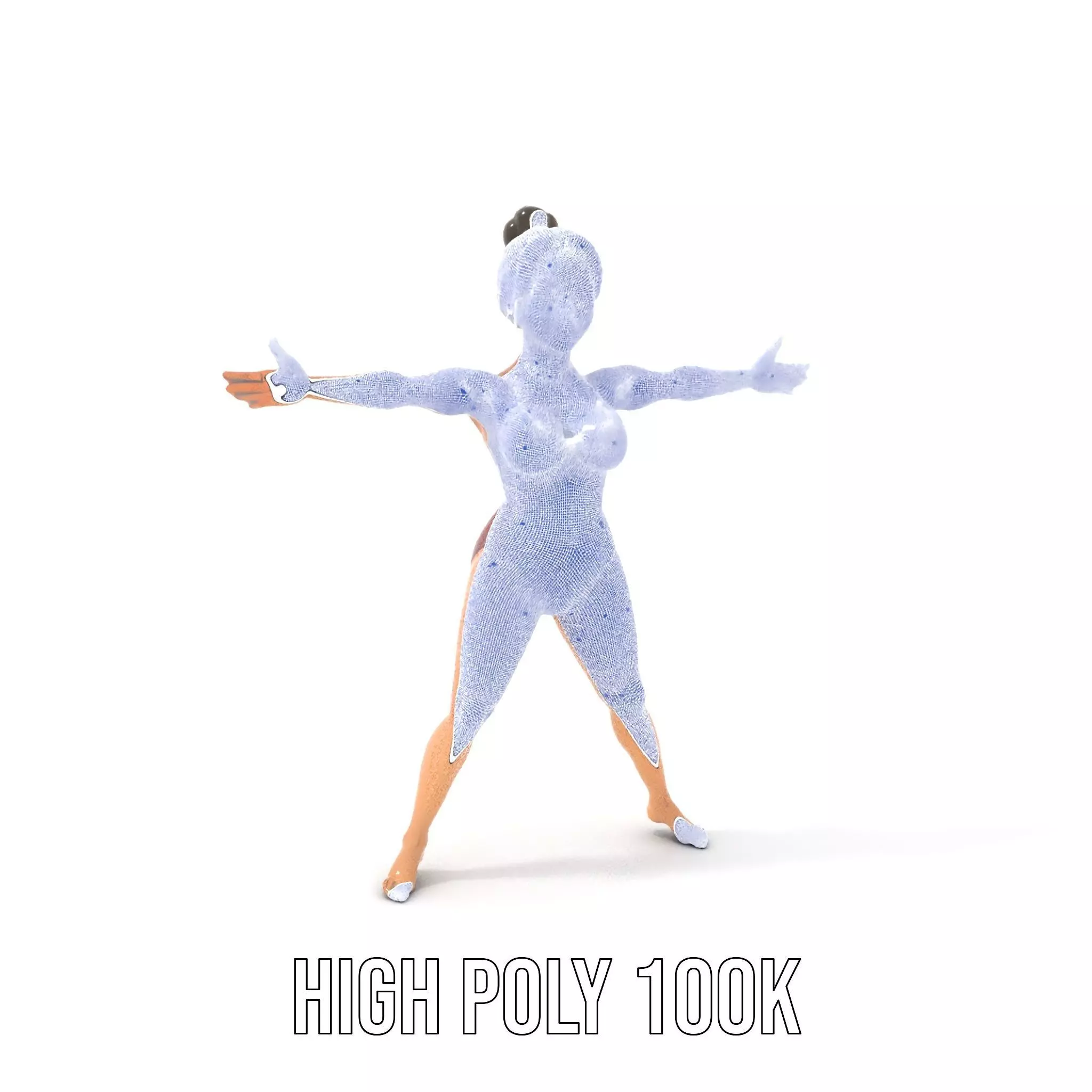 Stylized Swimsuit Character model pack Low-poly 3D model_4