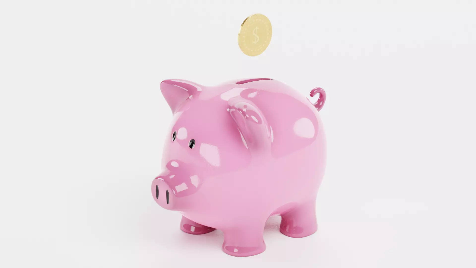 -Piggy Bank with Coin- 3D model_5