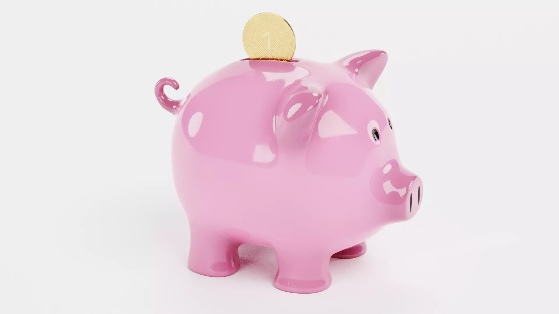 -Piggy Bank with Coin- 3D model_2