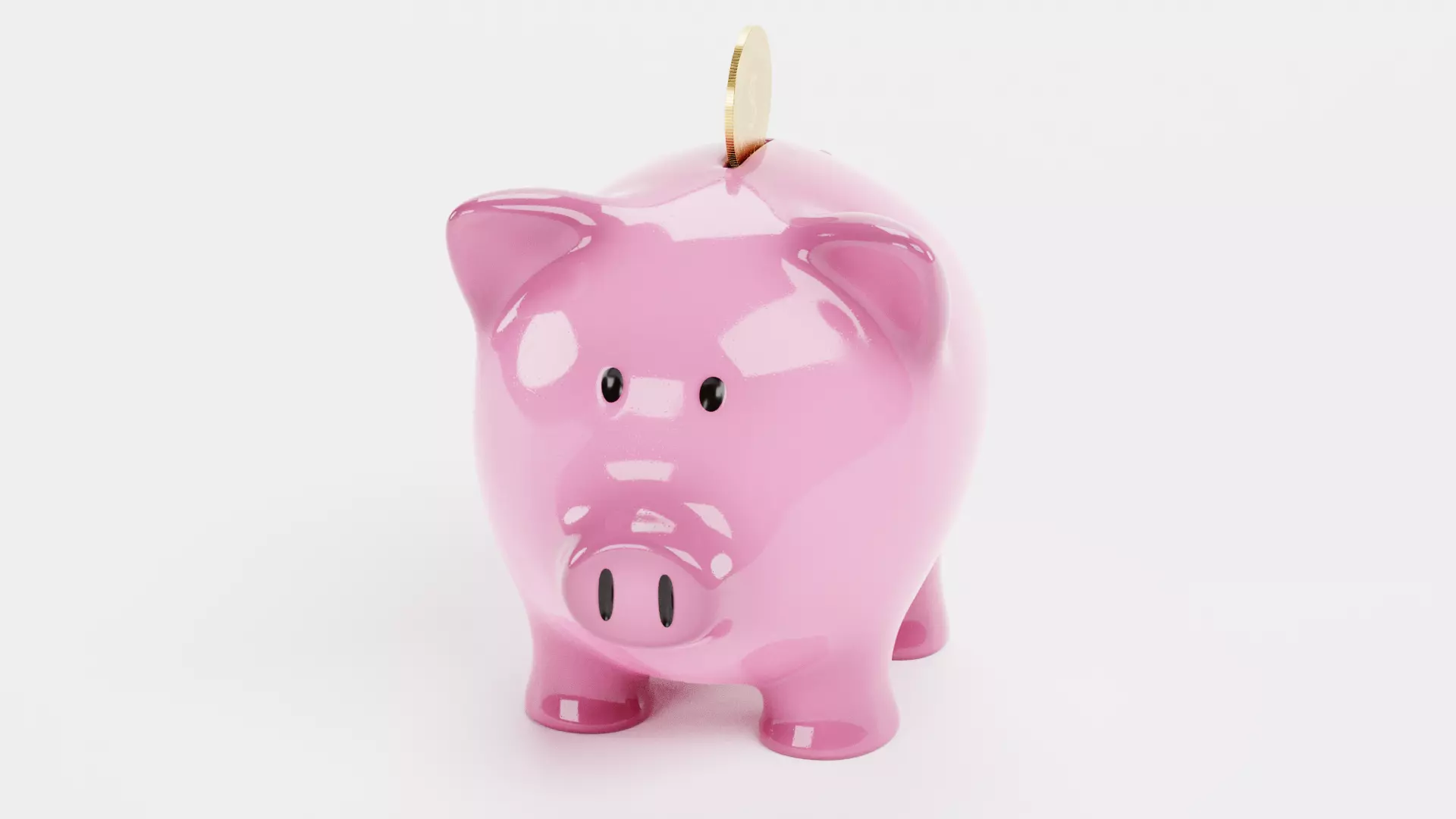-Piggy Bank with Coin- 3D model_1