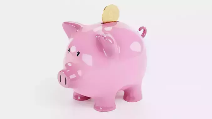 -Piggy Bank with Coin-