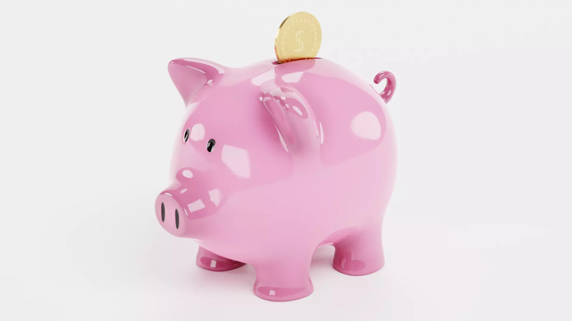 -Piggy Bank with Coin- 3D model_0