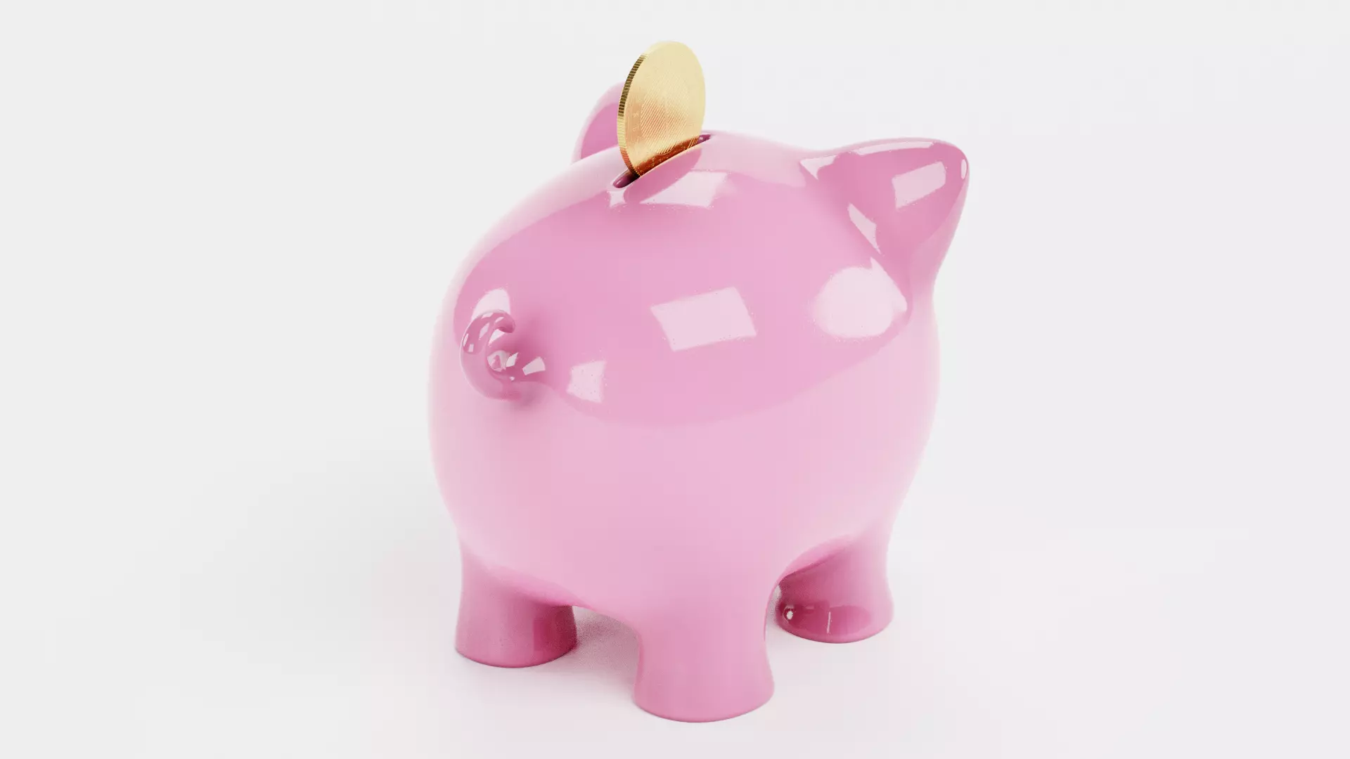 -Piggy Bank with Coin- 3D model_3