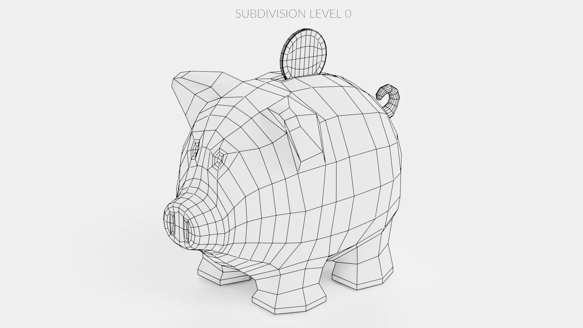 -Piggy Bank with Coin- 3D model_9