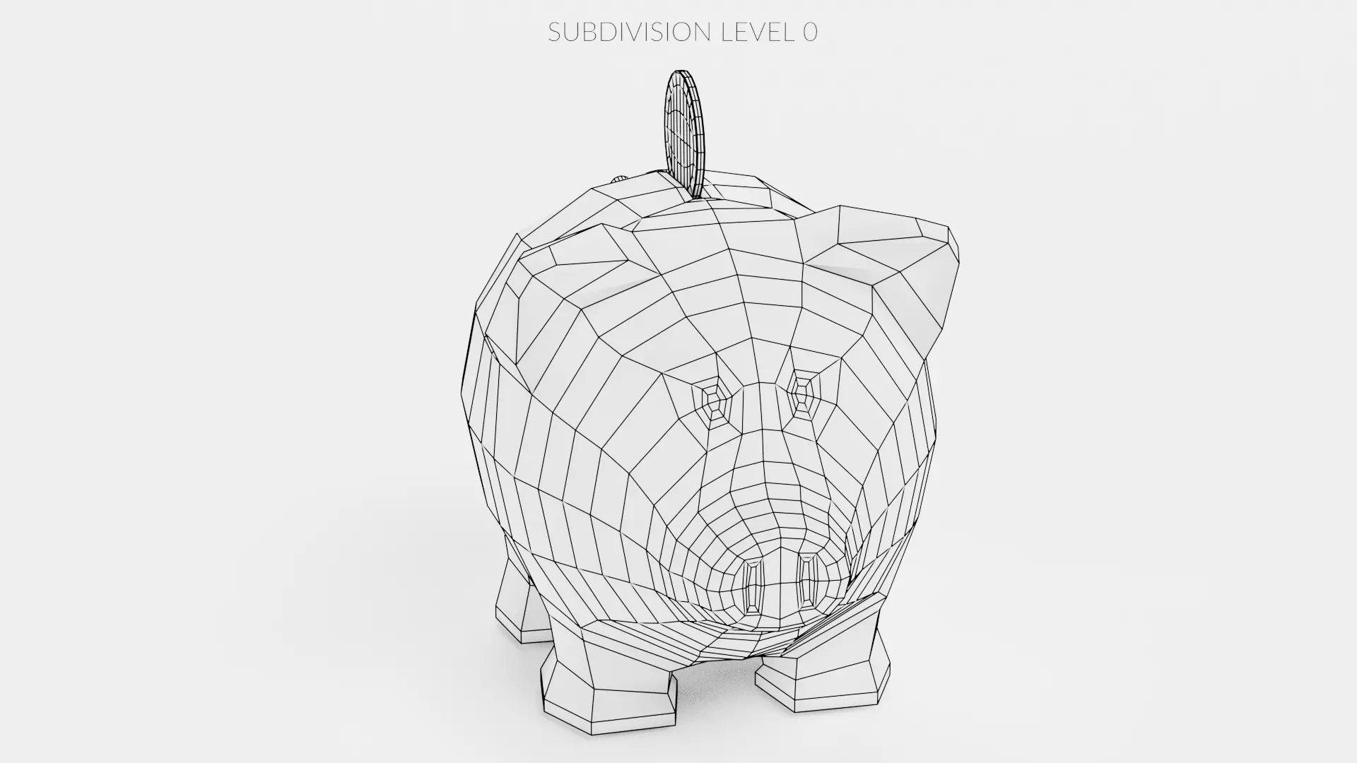 -Piggy Bank with Coin- 3D model_11