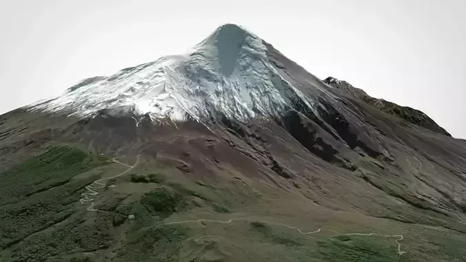 Mountain landscape Volcano Osorno Andes Mountains Chile