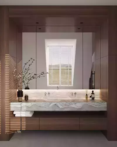 Modern Style Interior Bathroom 3D Scene CORONA 3D model