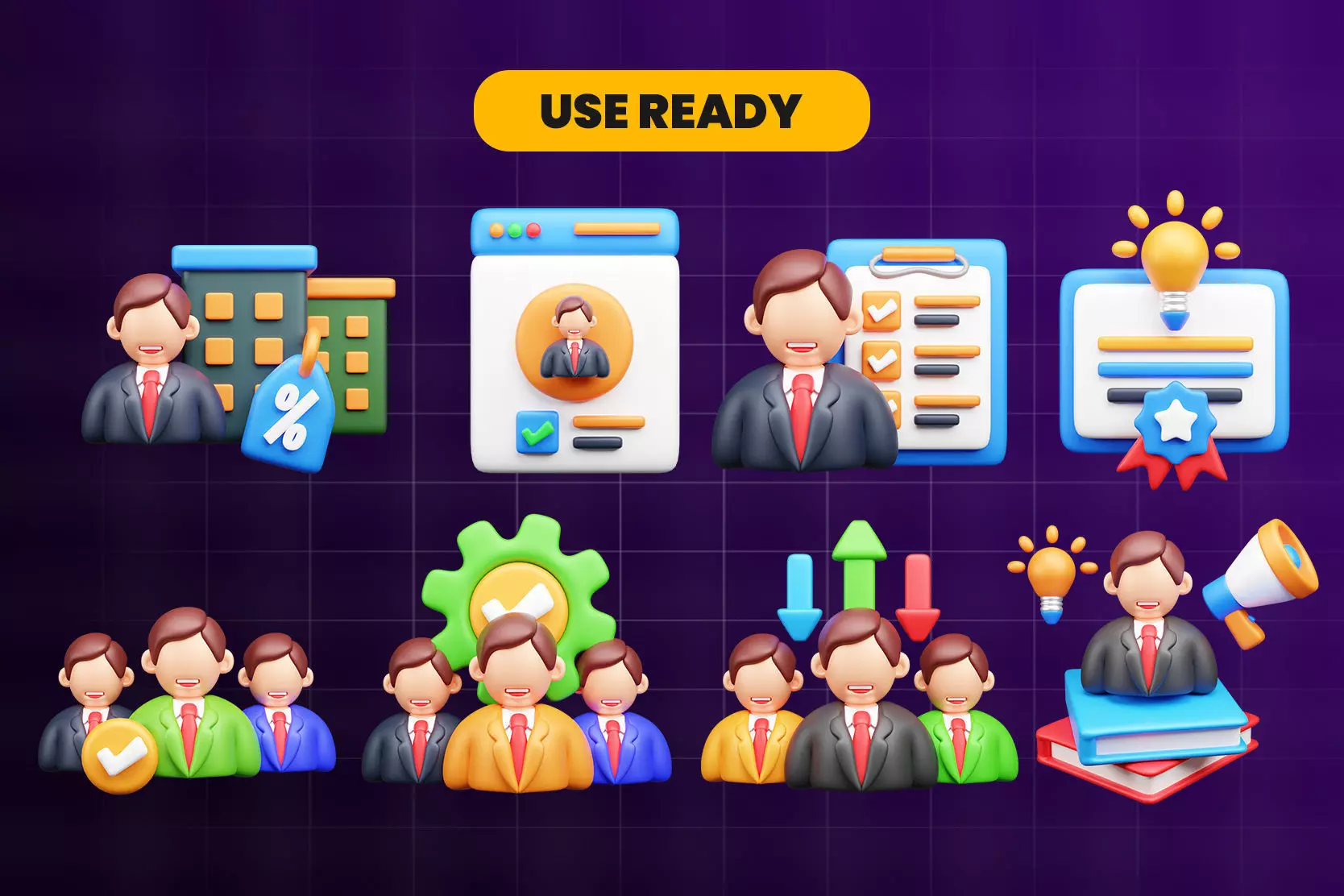 3D Business and Marketing Icon Pack 30 High Quality Illustration 3D model_2