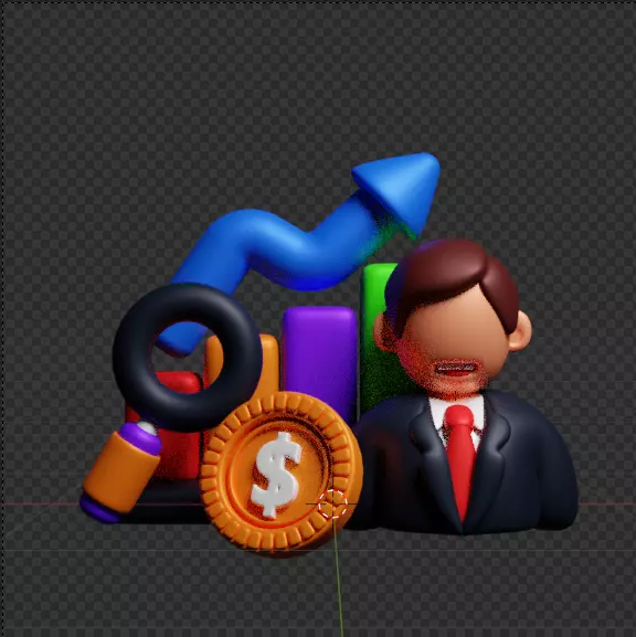 3D Business and Marketing Icon Pack 30 High Quality Illustration 3D model_53