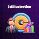 3D Business and Marketing Icon Pack 30 High Quality Illustration 3D model_124