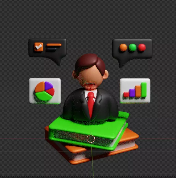 3D Business and Marketing Icon Pack 30 High Quality Illustration 3D model_77