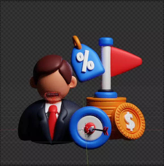 3D Business and Marketing Icon Pack 30 High Quality Illustration 3D model_121