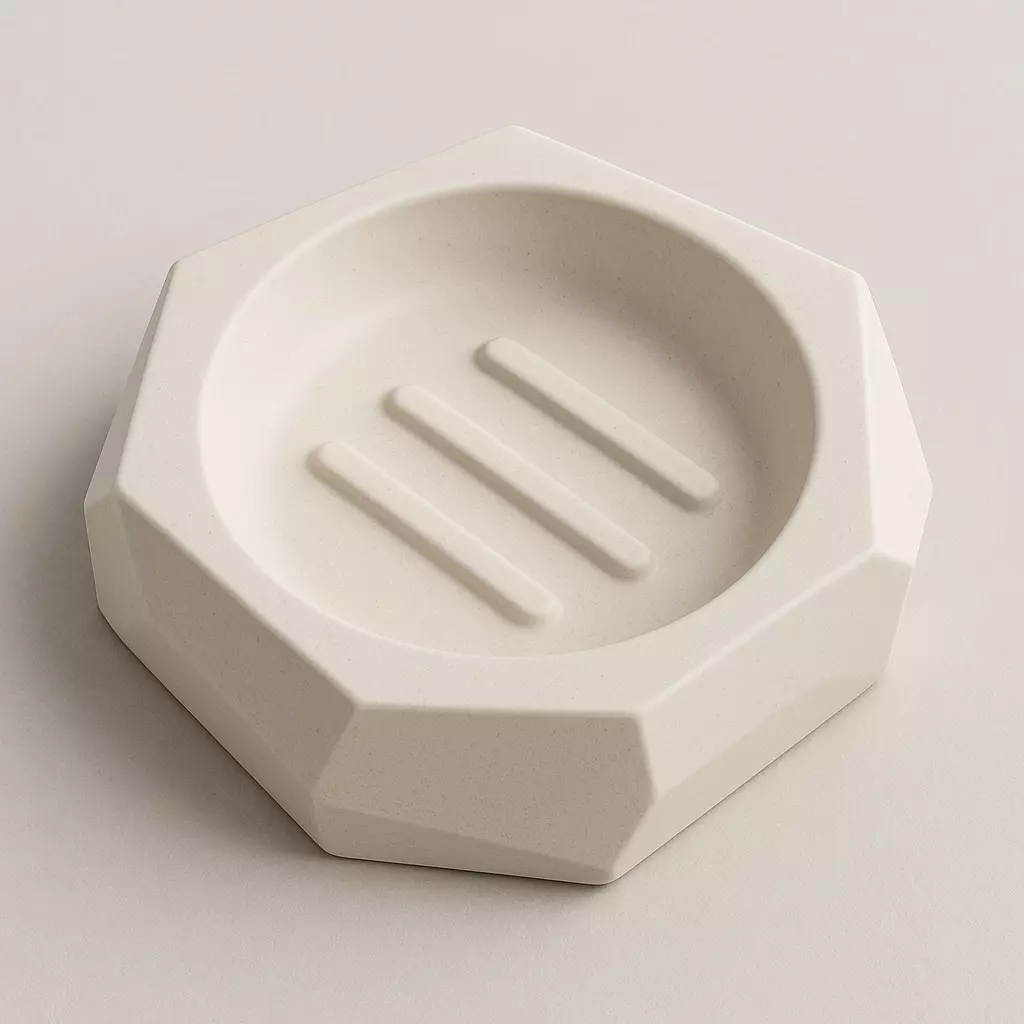 Geometric Soap Dish 3D Model for Modern Bathroom 3D print model_1