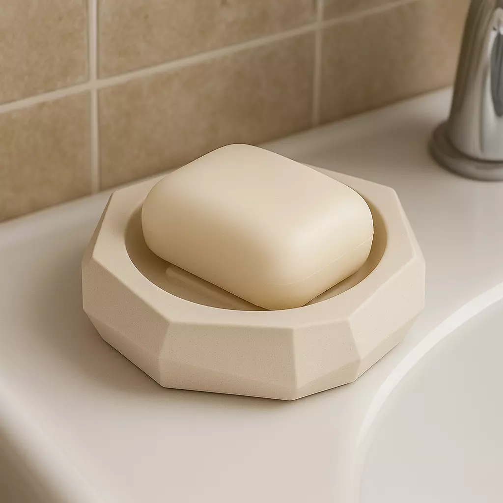 Geometric Soap Dish 3D Model for Modern Bathroom 3D print model_0