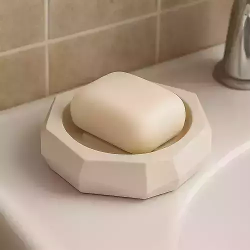 Geometric Soap Dish 3D Model for Modern Bathroom