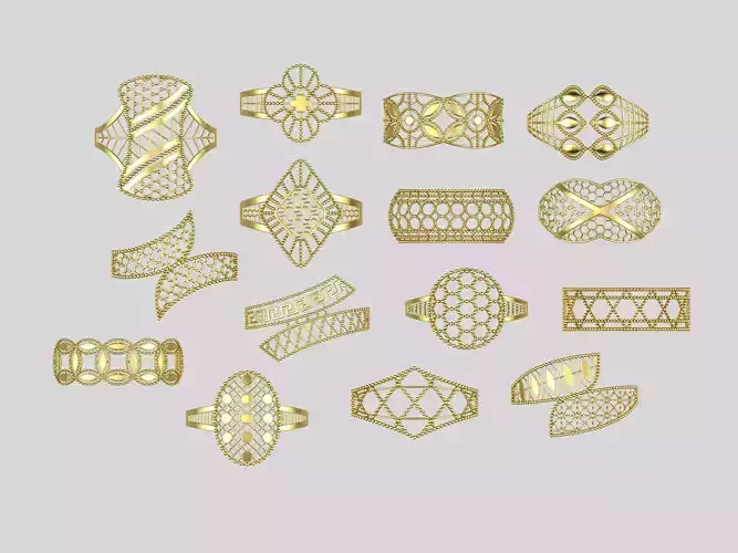 Gold rings lightweight 