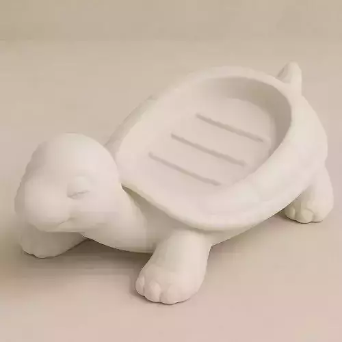 Turtle Soap Holder 3D Model for Bathroom Organization