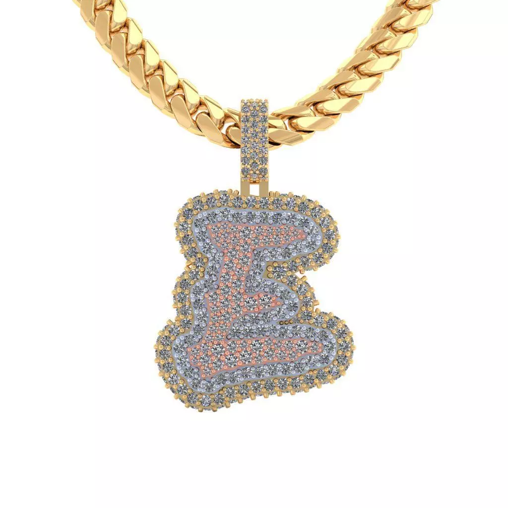Triple layer Hip Hop Pendant 3D print model_4