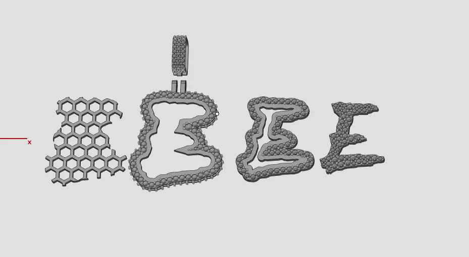 Triple layer Hip Hop Pendant 3D print model_13