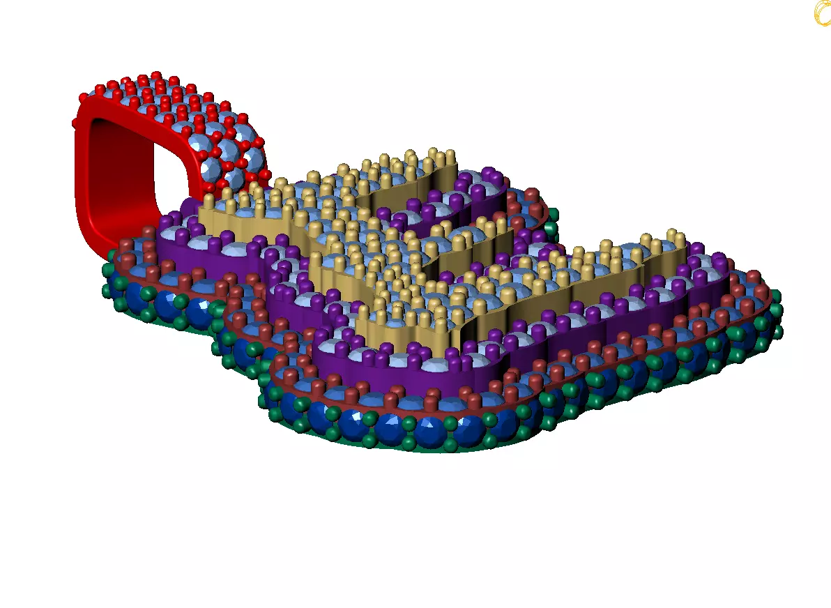 Triple layer Hip Hop Pendant 3D print model_10