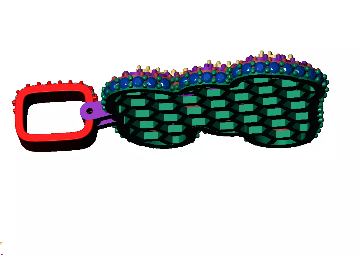 Triple layer Hip Hop Pendant 3D print model_12