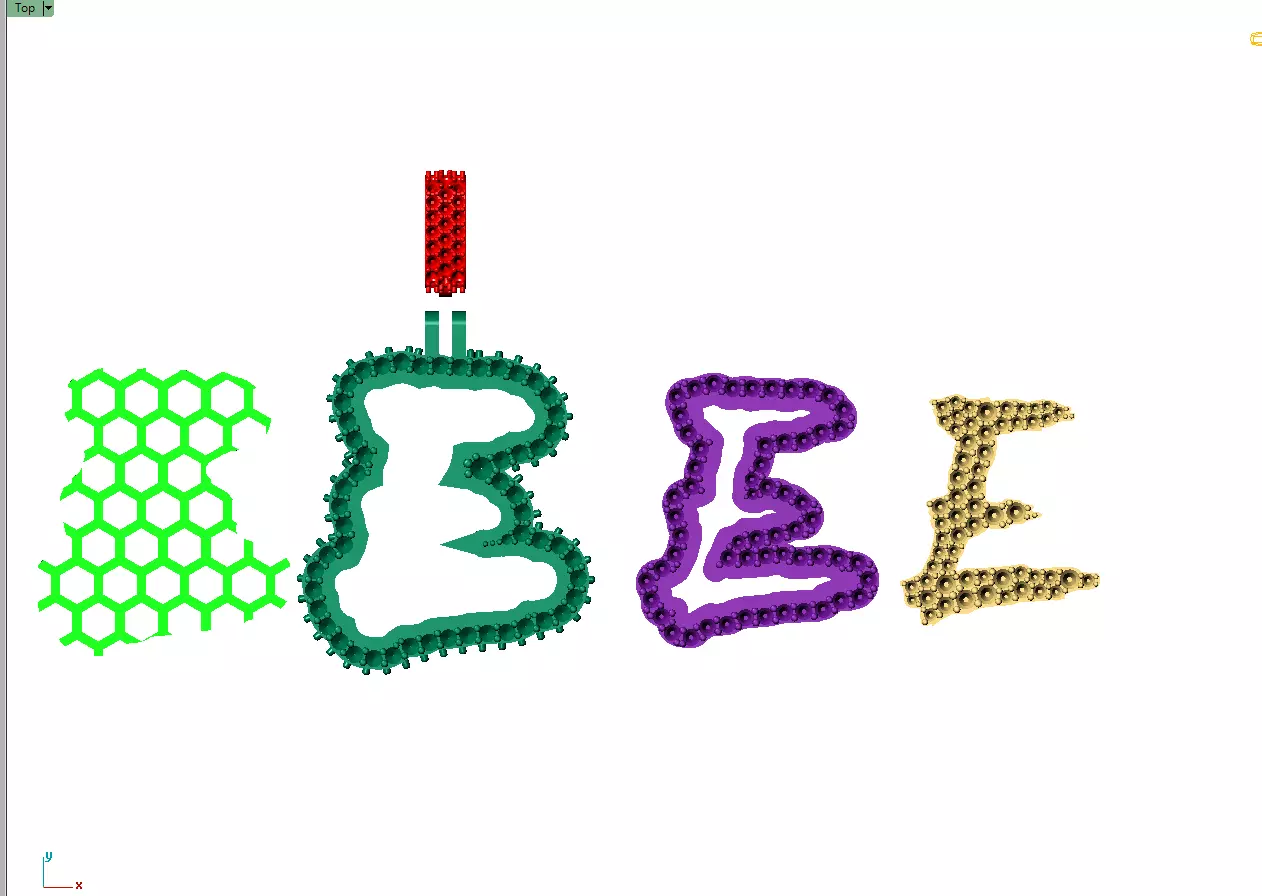 Triple layer Hip Hop Pendant 3D print model_18