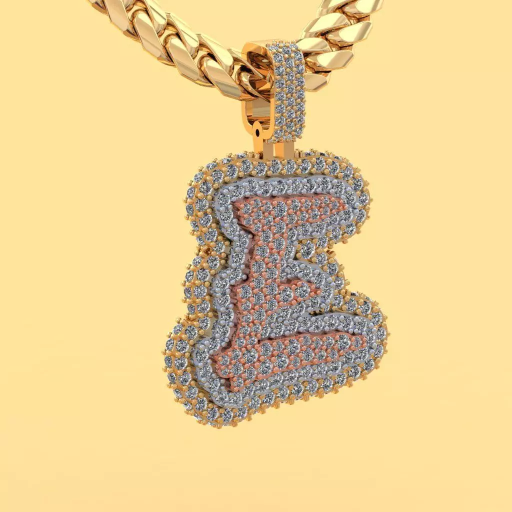 Triple layer Hip Hop Pendant 3D print model_1