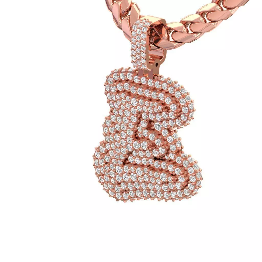 Triple layer Hip Hop Pendant 3D print model_2