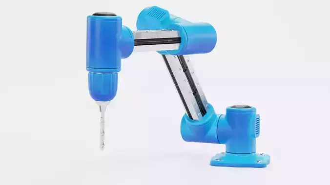 Robotic Arm with Drill - V3 Rigged
