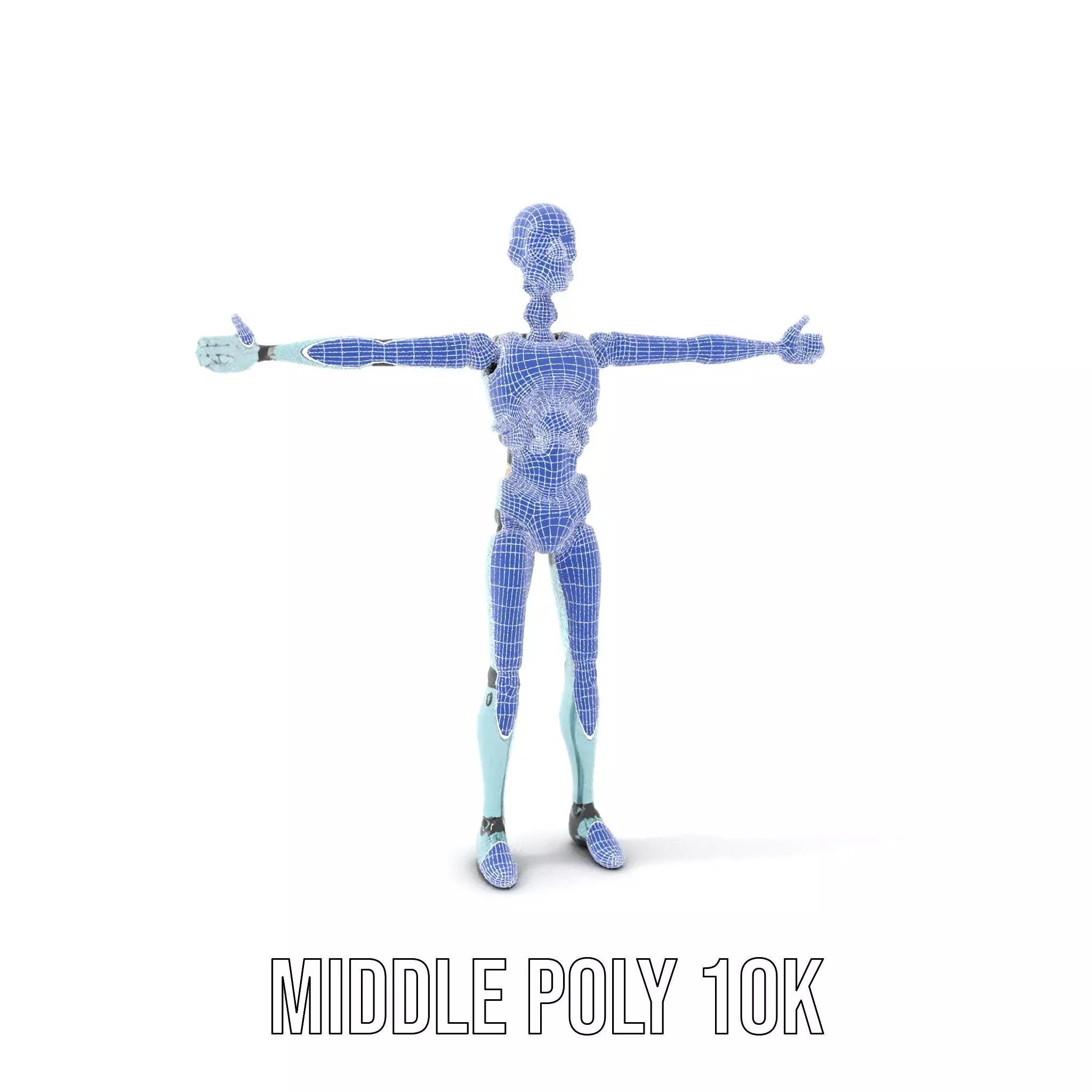 Aqua Android Humanoid model pack Low-poly 3D model_11