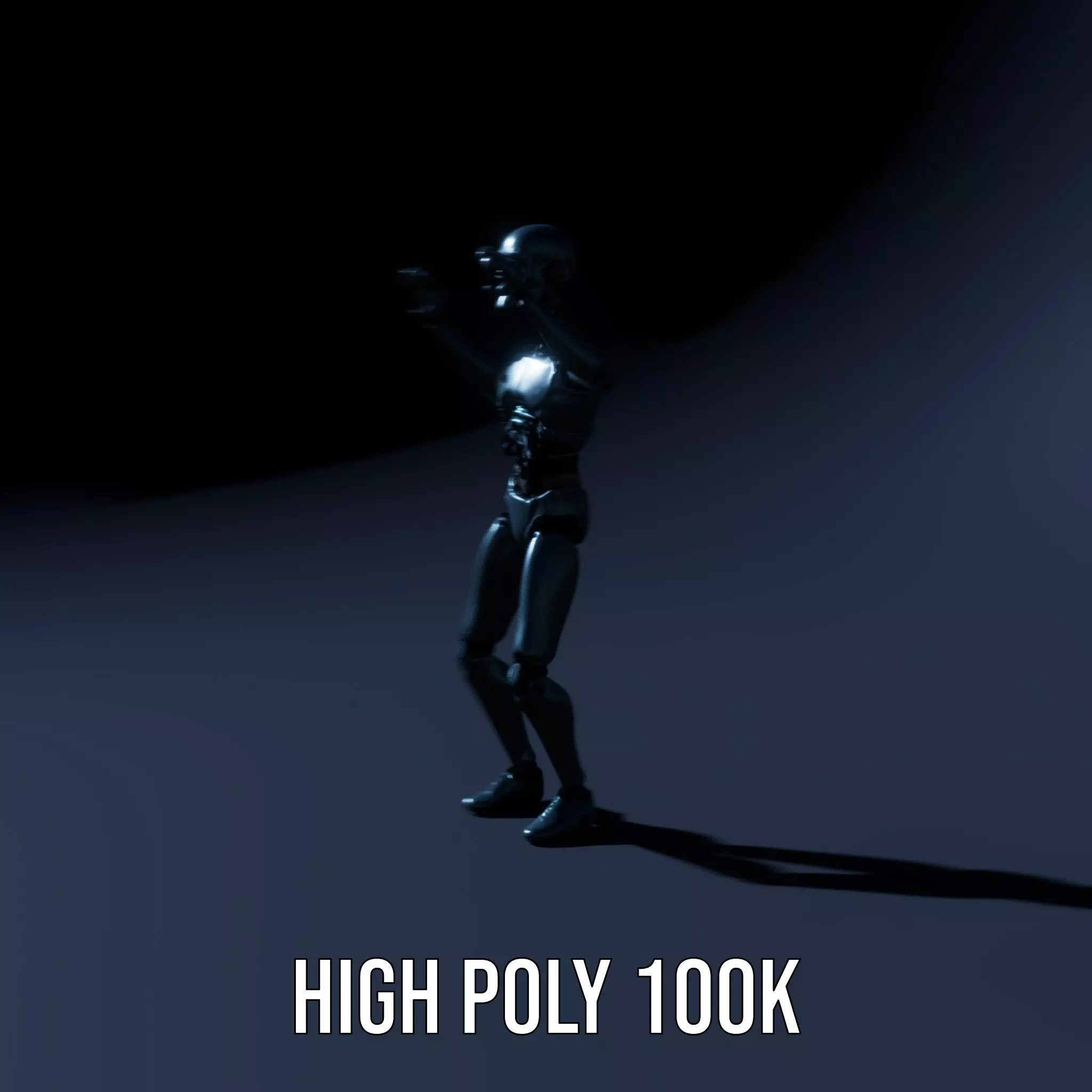 Aqua Android Humanoid model pack Low-poly 3D model_33
