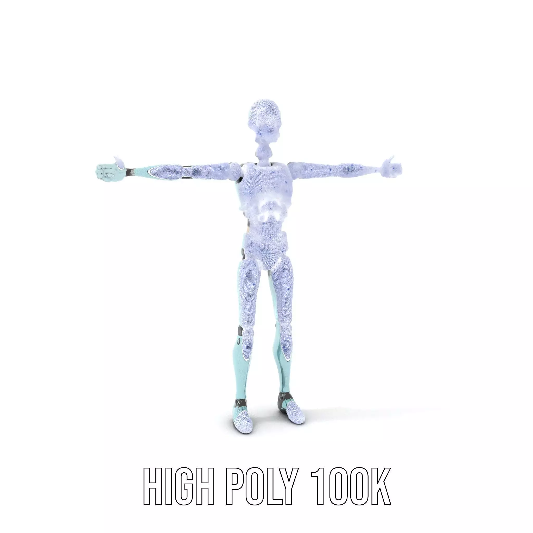 Aqua Android Humanoid model pack Low-poly 3D model_4