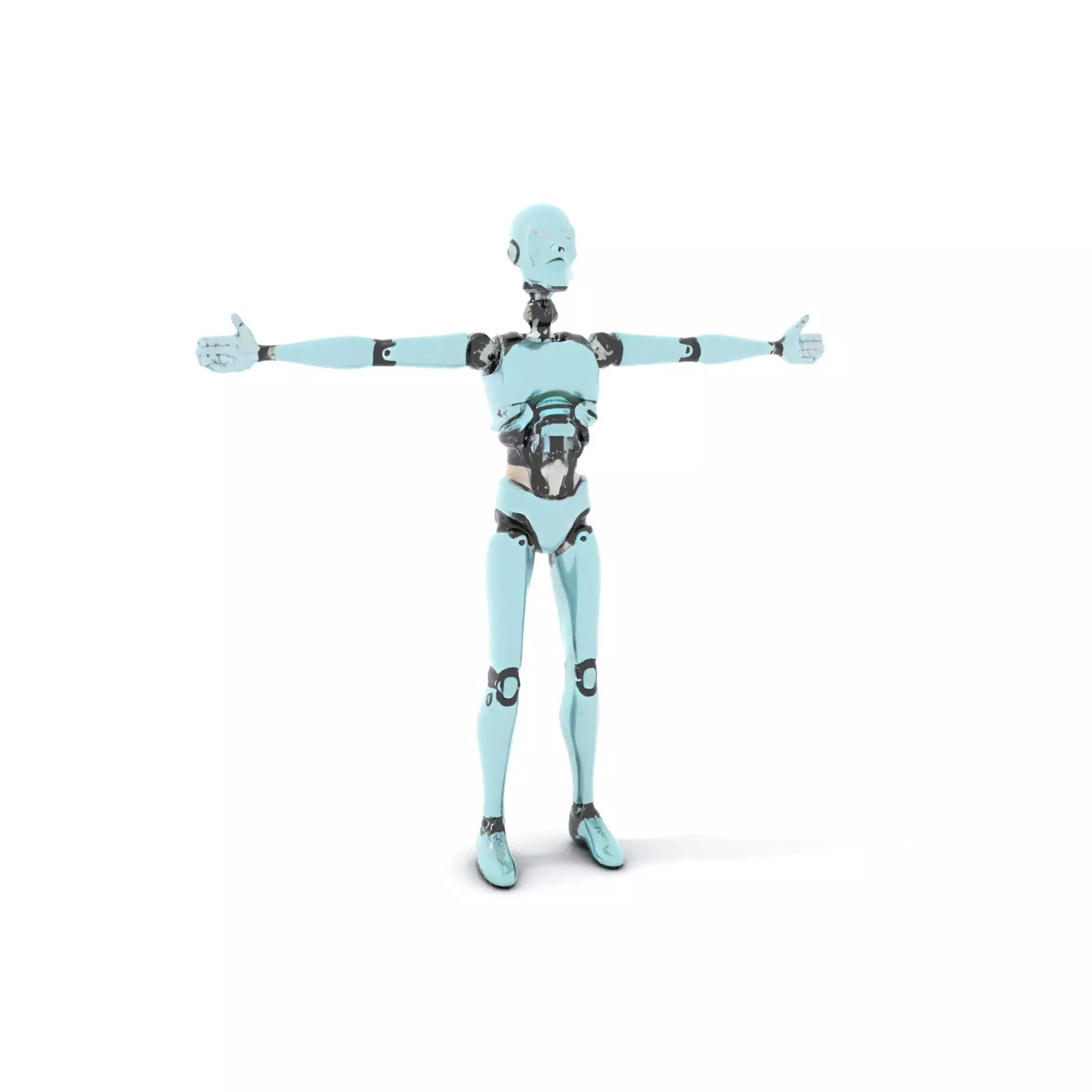 Aqua Android Humanoid model pack Low-poly 3D model_24