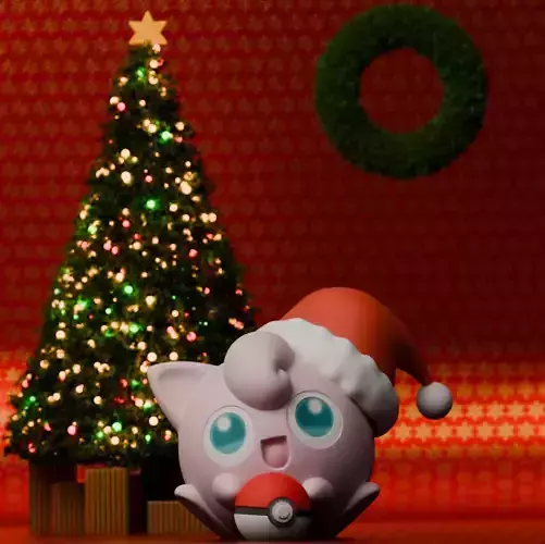 Jigglypuff Christmas Pokemon Fanart