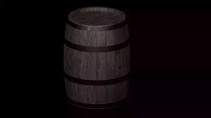  Medieval Wooden Barrel