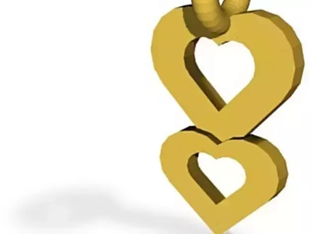 heart drop pendant Free 3D print model