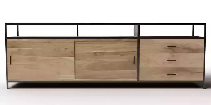 Knox Black Industrial Media Console