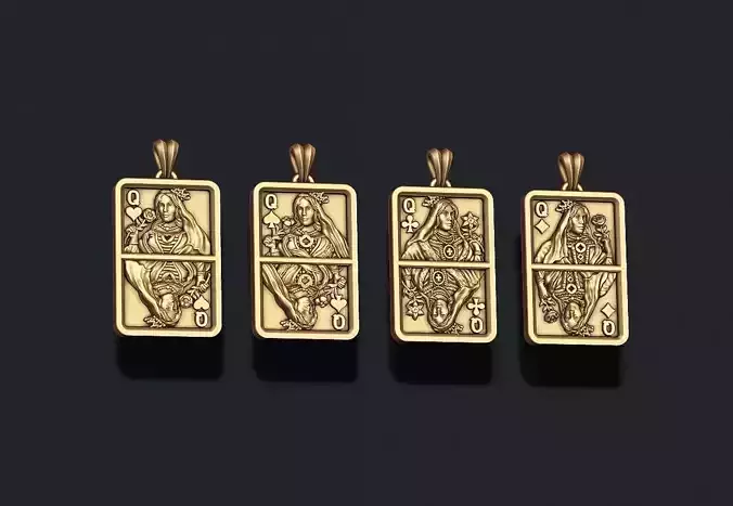 playing cards Queen pendant light pack set