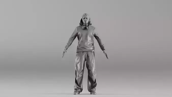 S00101 Male Character in a Neutral TPose 3dp