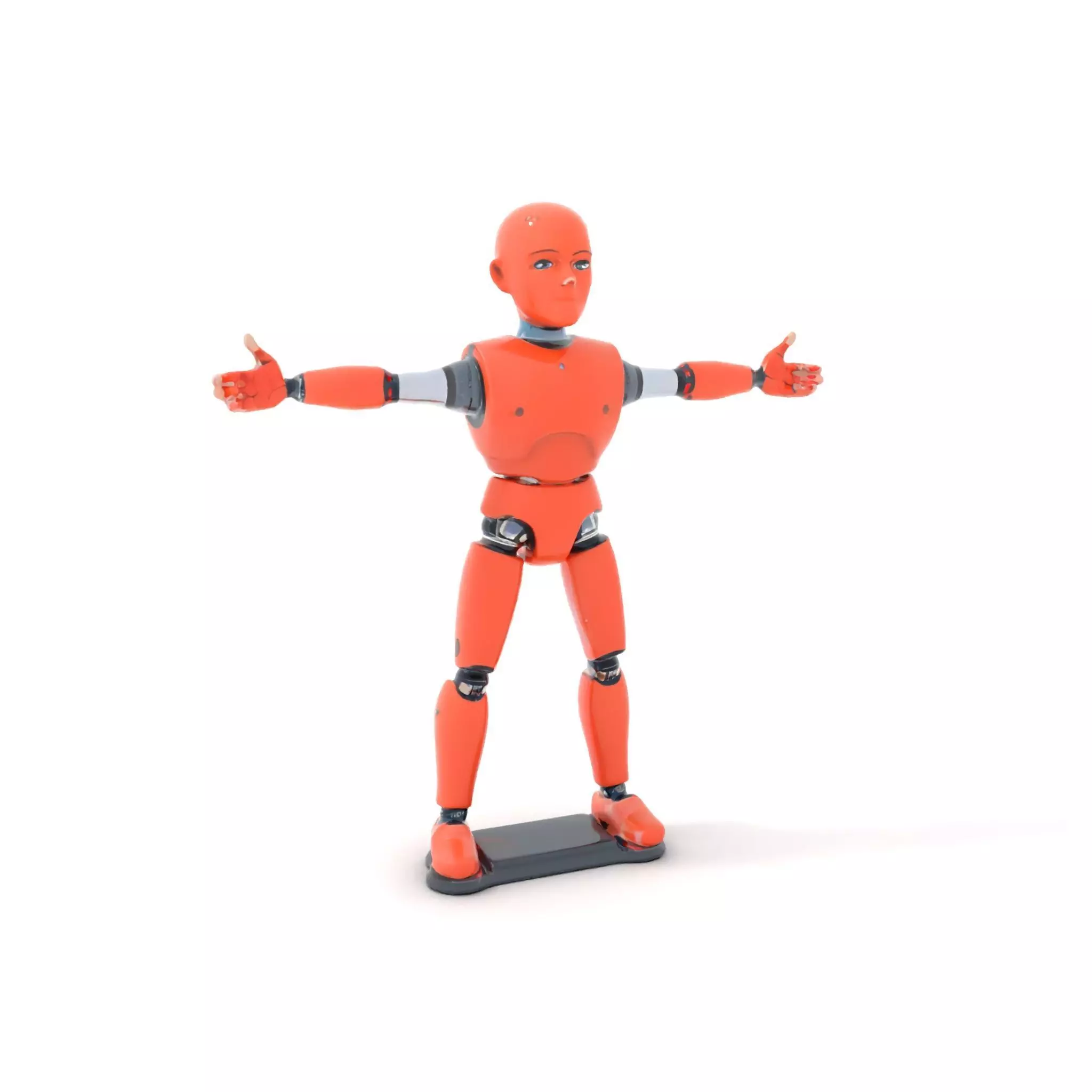 Orange Robot Mannequin model pack Low-poly 3D model_17