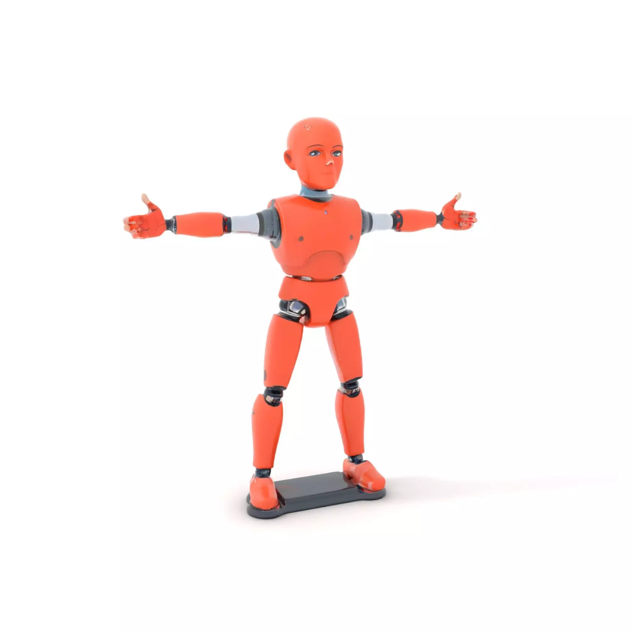 Orange Robot Mannequin model pack Low-poly 3D model_0