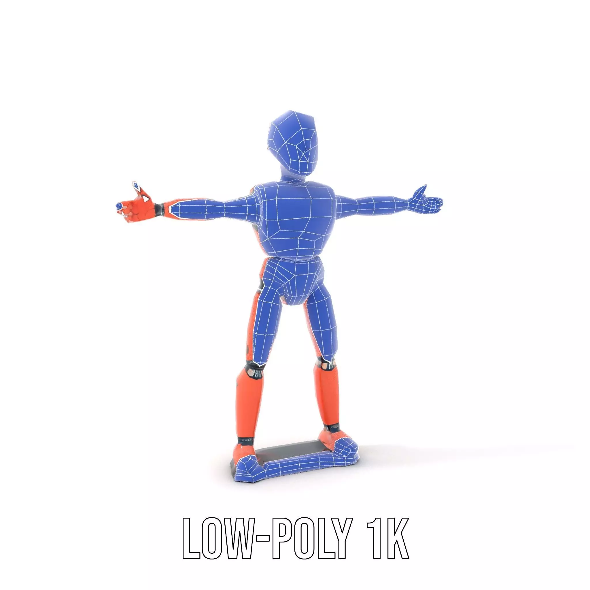 Orange Robot Mannequin model pack Low-poly 3D model_20