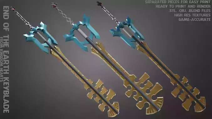 Kingdom Hearts Terra Ends of The Earth Keyblade for Cosplay