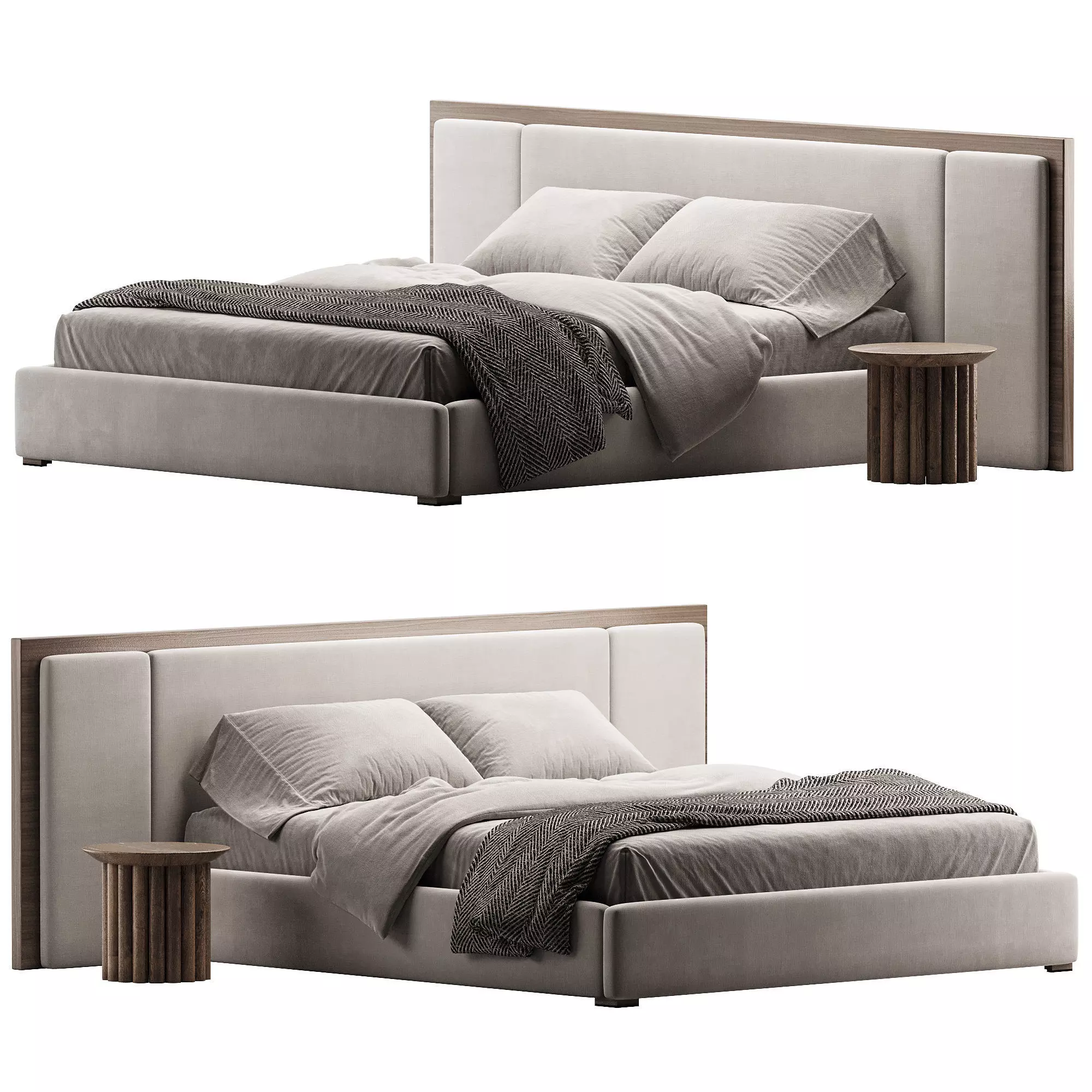 Billy Deluxe bed by Westelm Low-poly 3D model