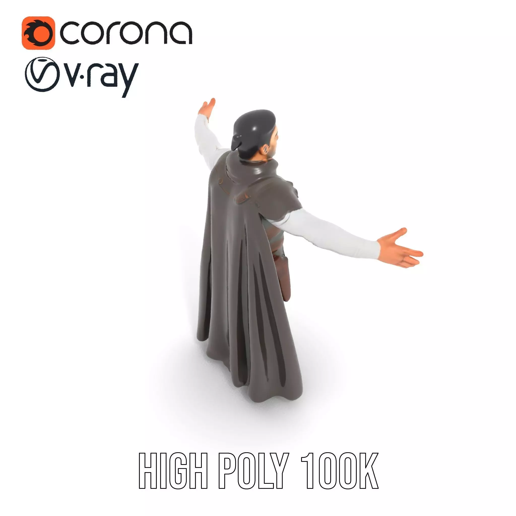 Medieval Warrior Attire model pack Low-poly 3D model_16