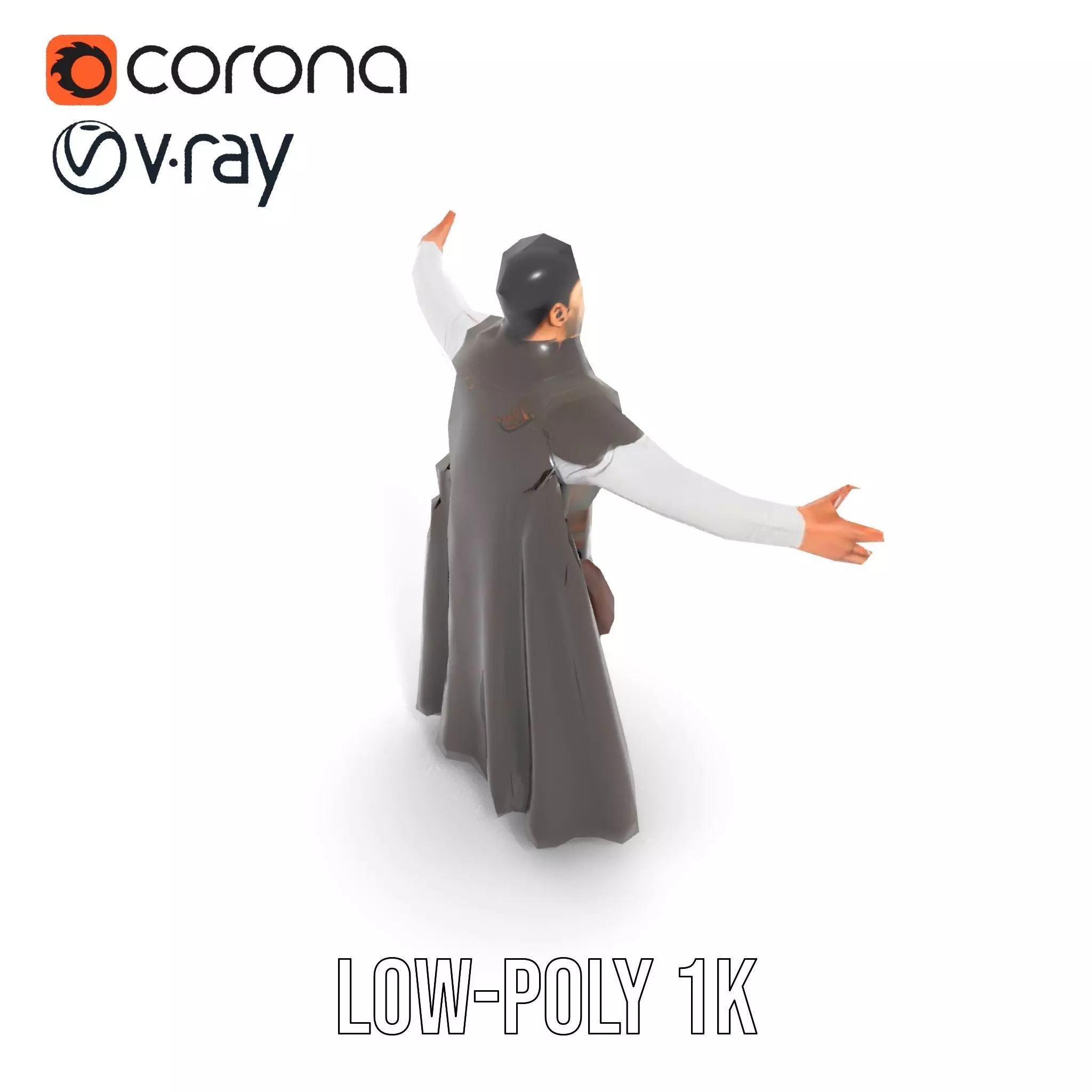 Medieval Warrior Attire model pack Low-poly 3D model_25