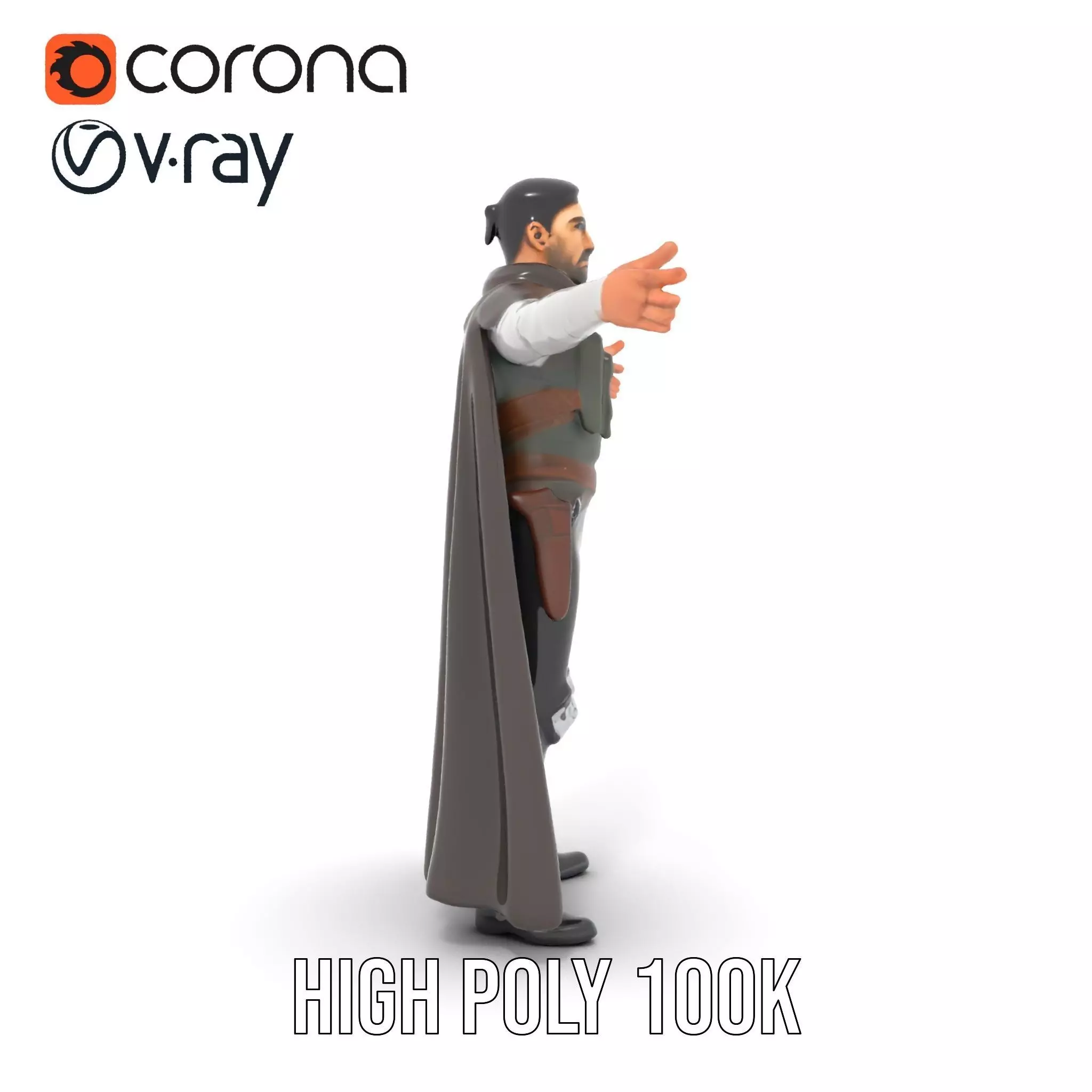 Medieval Warrior Attire model pack Low-poly 3D model_10