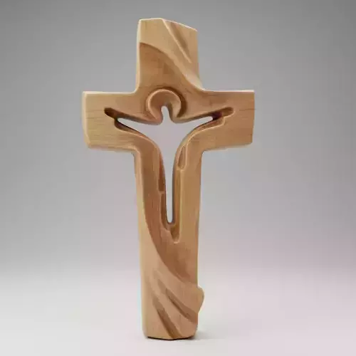 Jesus Cross Crucifix STL File for CNC router 3d Printer
